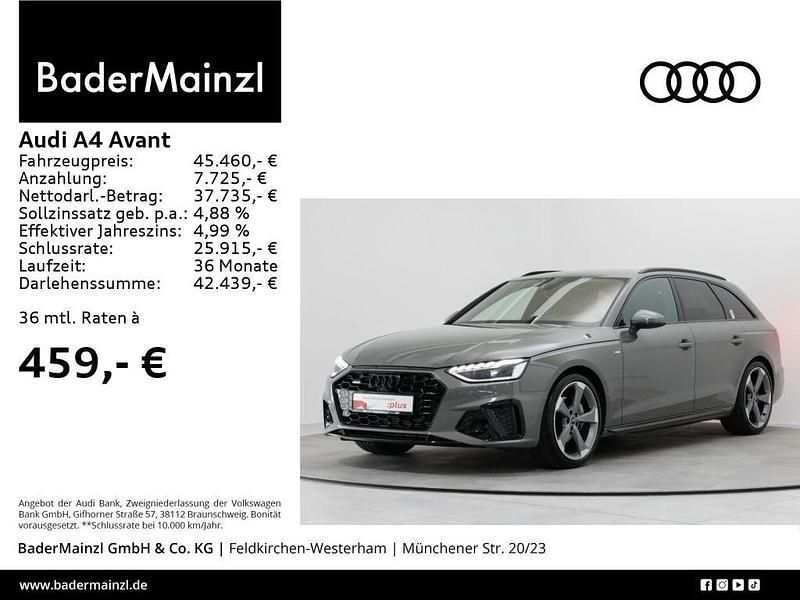 Chronosgrau metallic Gebraucht 2024 Audi A4 S-Line Kombi | 45.460 € - Bild 1/3