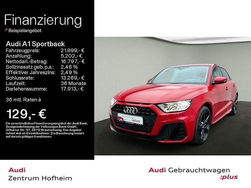 Rot Gebraucht 2024 Audi A1 Sportback S-Line Kleinwagen | 21.999 € (Guter Preis) - Bild 1/4