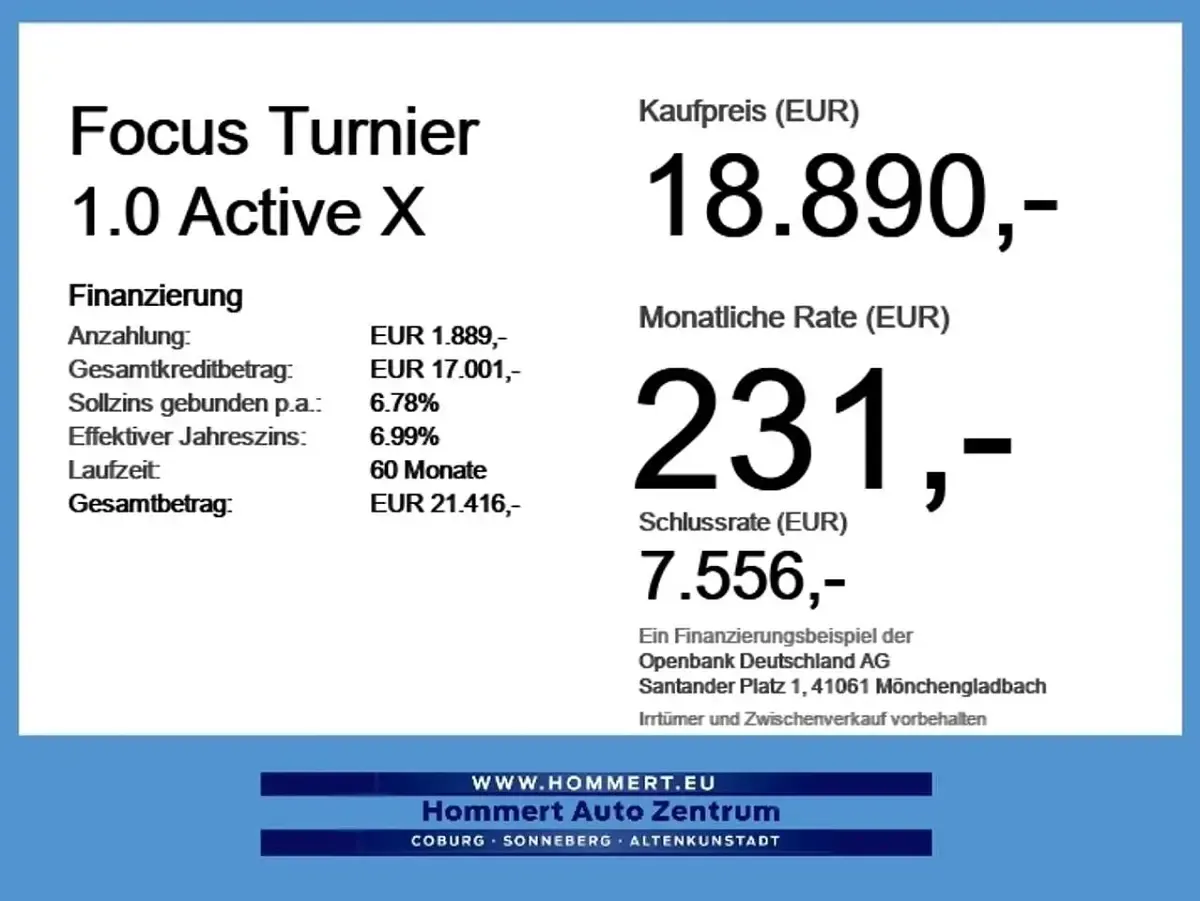 Gebraucht Ford Focus Active X 155 PS (114 kW) 2022 Obsidianschwarz (metallic) Kombi