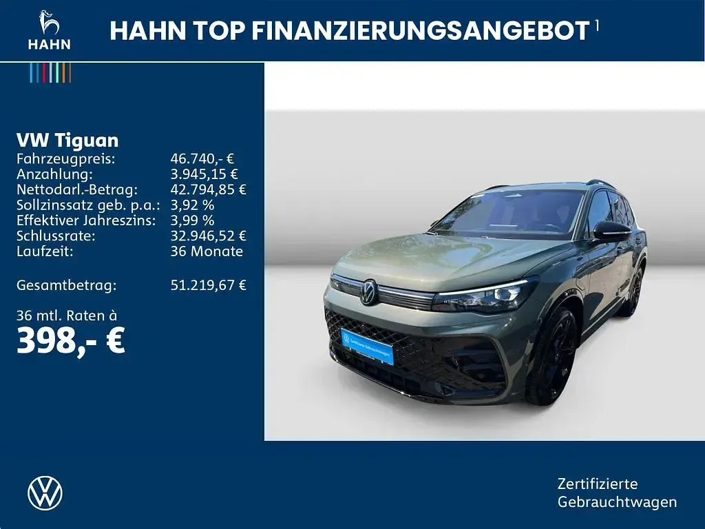 Gebraucht VW Tiguan Style 204 PS (150 kW) 2025 Cipressinogrün metallic SUV