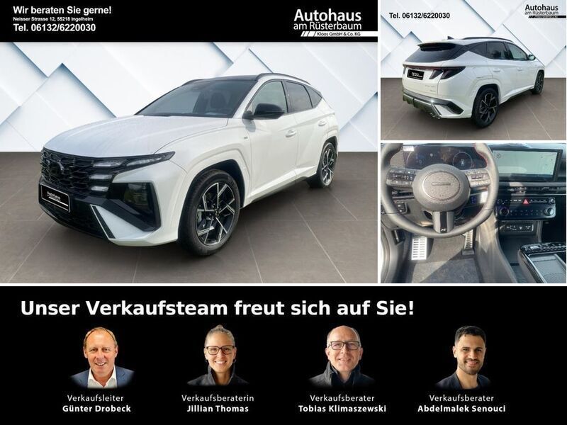White metallic Gebraucht 2024 Hyundai Tucson N Line SUV | 43.480 € (Fairer Preis) - Bild 1/4
