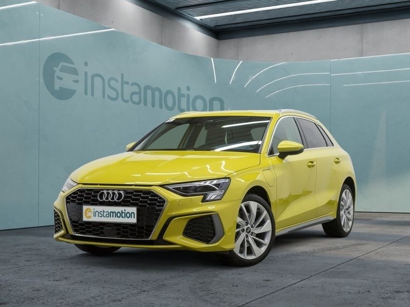 Gelb Gebraucht 2024 Audi A3 Sportback e-tron S-Line Limousine | 32.230 € (Guter Preis) - Bild 1/4