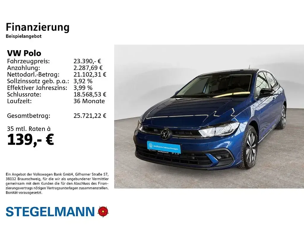 Gebraucht VW Polo Goal 116 PS (85 kW) 2025 Blau Kleinwagen