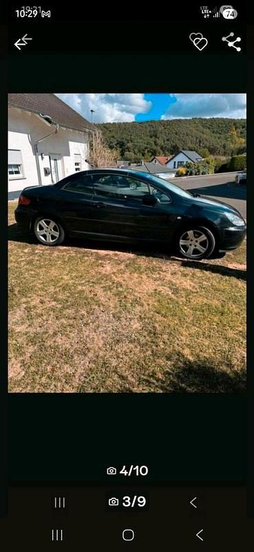 Gebraucht Peugeot 307 CC 138 PS (101 kW) 2003 Schwarz Cabrio