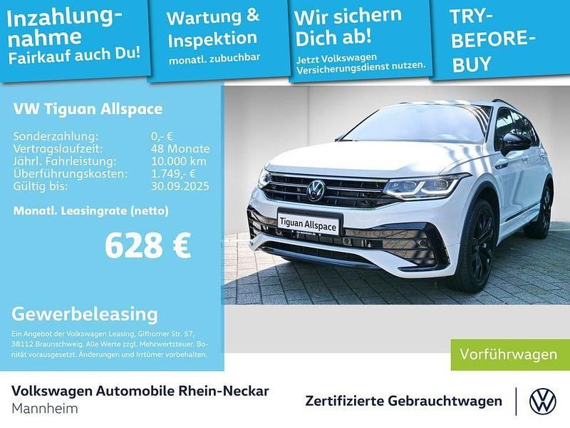 Oryxweiß perlmutteffekt Gebraucht 2025 VW Tiguan Allspace R-line SUV | 57.990 € - Bild 1/2