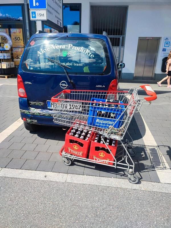Blau Gebraucht 2002 Opel Agila Kleinwagen | 380 € (Guter Preis) - Bild 1/4