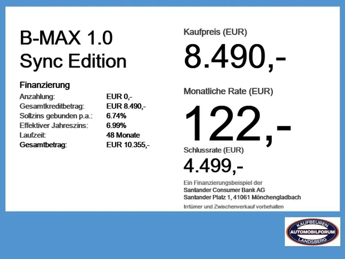Brugt Ford B-MAX SYNC Edition 101 HK (74 kW) 2017 Grå MPV