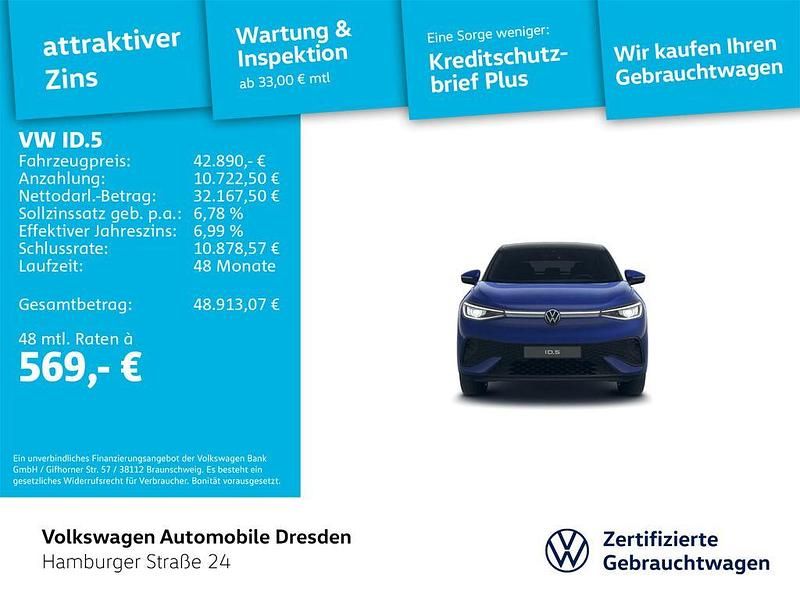 Gebraucht VW ID.5 Pro 210 kW (286 PS) 2025 Blue dusk metallic/schwarz SUV