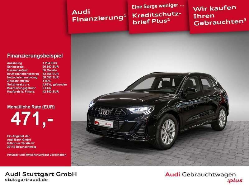 Mythosschwarz metallic Gebraucht 2023 Audi Q3 S-Line SUV | 41.950 € (Etwas zu teuer) - Bild 1/1