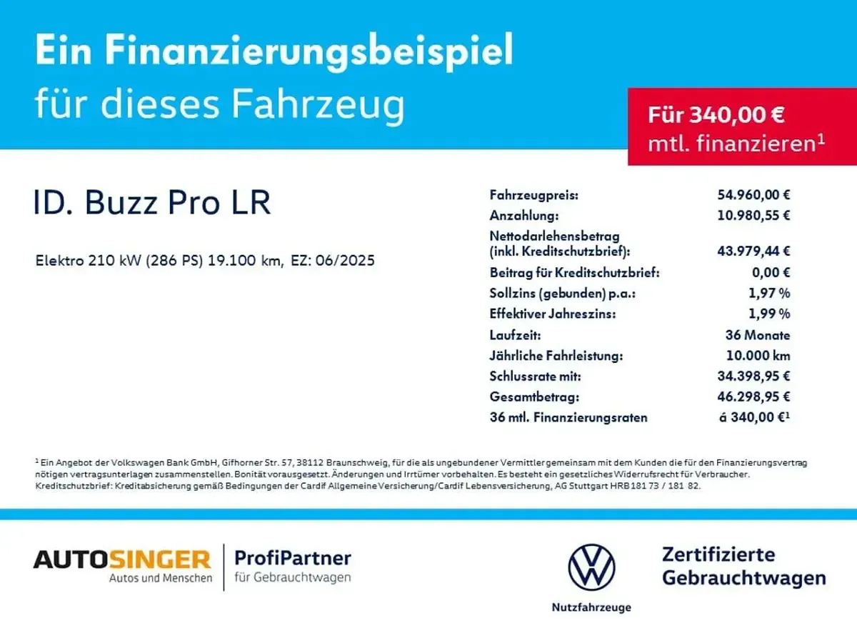Gebraucht VW ID. Buzz Pro 210 kW (286 PS) 2025 Bay leaf green metallic Van / Kleinbus