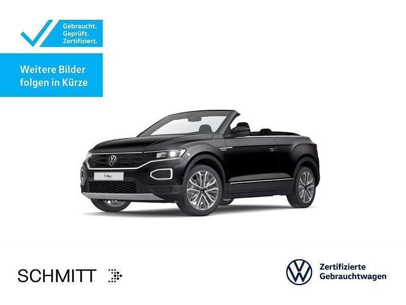 Schwarz Gebraucht 2021 VW T-Roc Cabriolet Style Cabrio | 25.999 € (Fairer Preis) - Bild 1/3