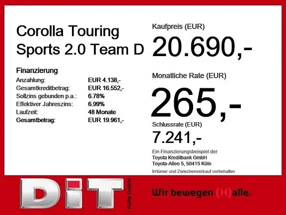 Gebraucht Toyota Corolla Team 184 PS (135 kW) 2019 Novaweiß perleffekt Kombi