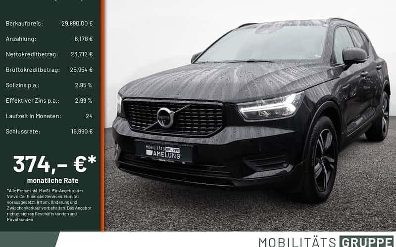 Onyx schwarz Gebraucht 2021 Volvo XC40 R-Design SUV | 29.890 € (Fairer Preis) - Bild 1/4
