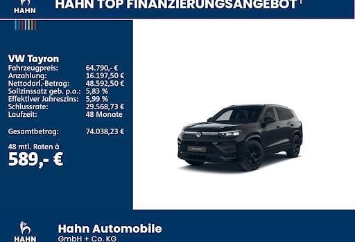 Neu VW Tayron R-line 193 PS (141 kW) 2026 Schwarz SUV