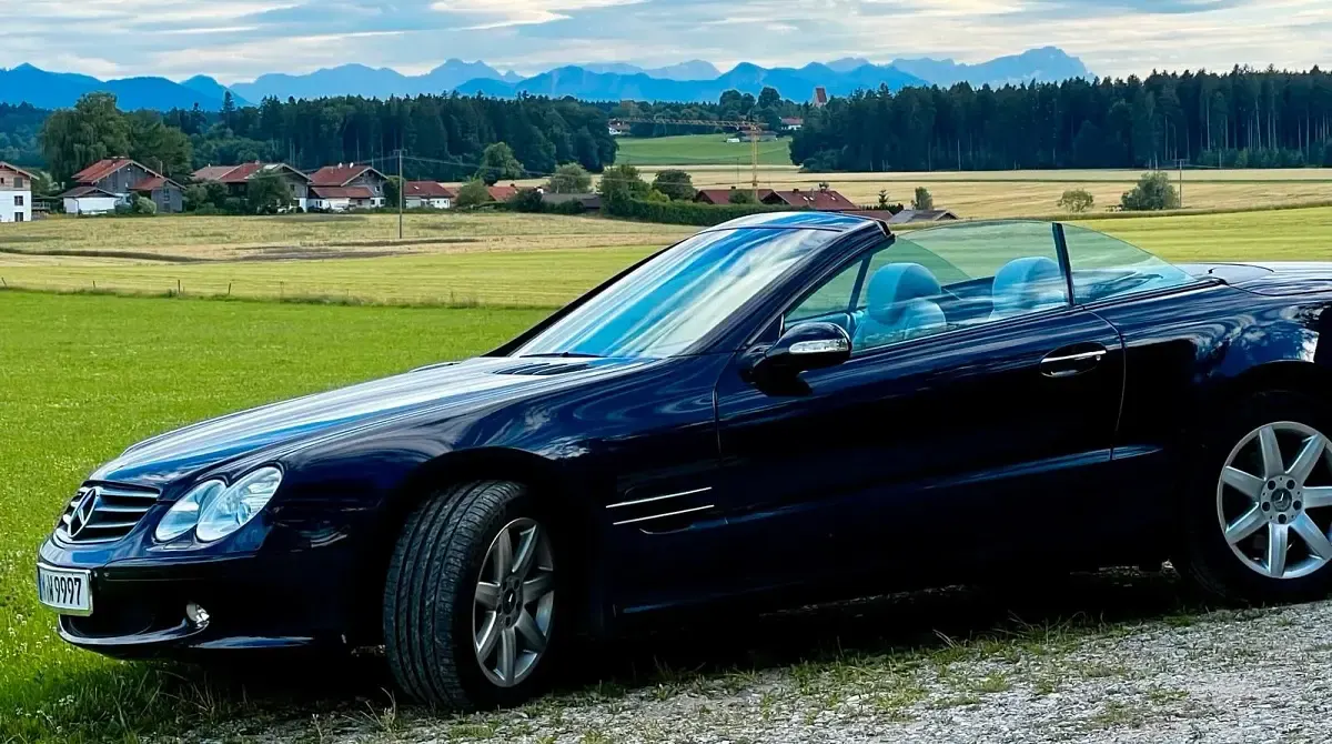 Gebraucht Mercedes SL500 305 PS (224 kW) 2002 Blau Cabrio