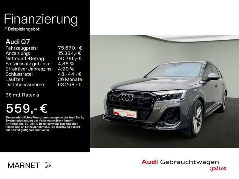 Daytonagrau perleffekt Gebraucht 2024 Audi Q7 S-Line SUV | 75.670 € (Fairer Preis) - Bild 1/4