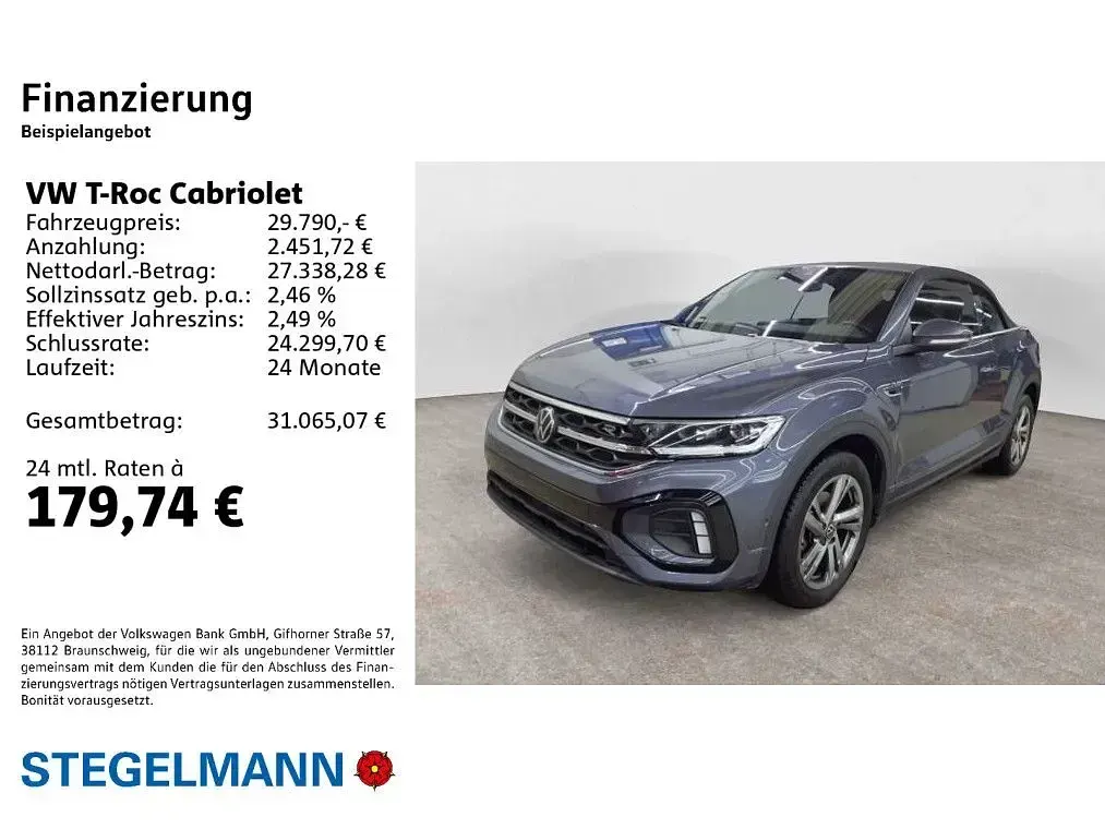 Gebraucht VW T-Roc Cabriolet R-line 150 PS (110 kW) 2025 Grau Cabrio