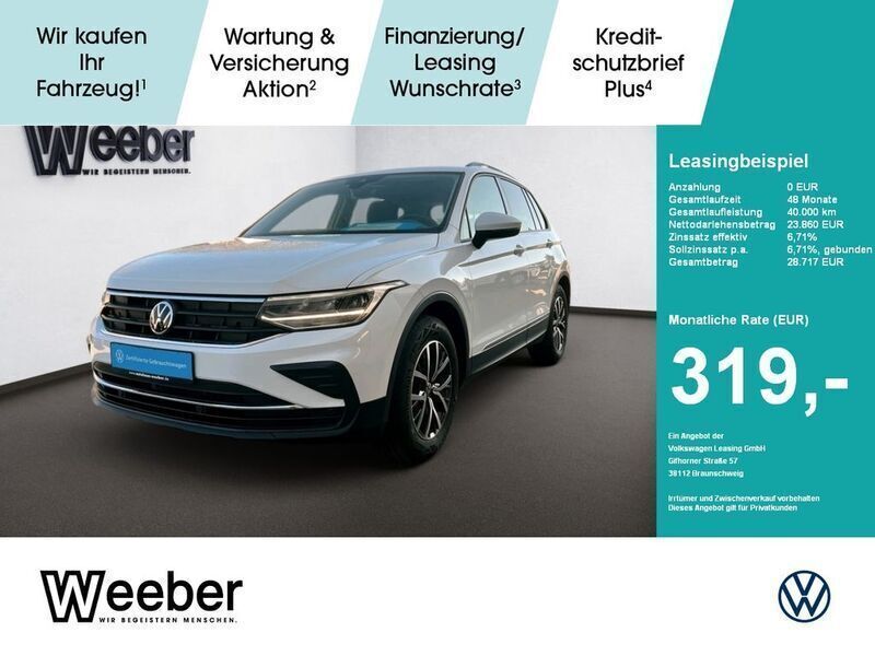 Weiß Gebraucht 2022 VW Tiguan Life SUV | 24.330 € (Superpreis) - Bild 1/4
