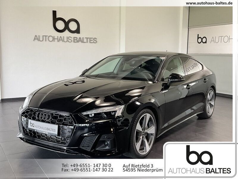 Mythosschwarz Gebraucht 2023 Audi A5 Sportback S-Line Coupé | 38.850 € (Fairer Preis) - Bild 1/4