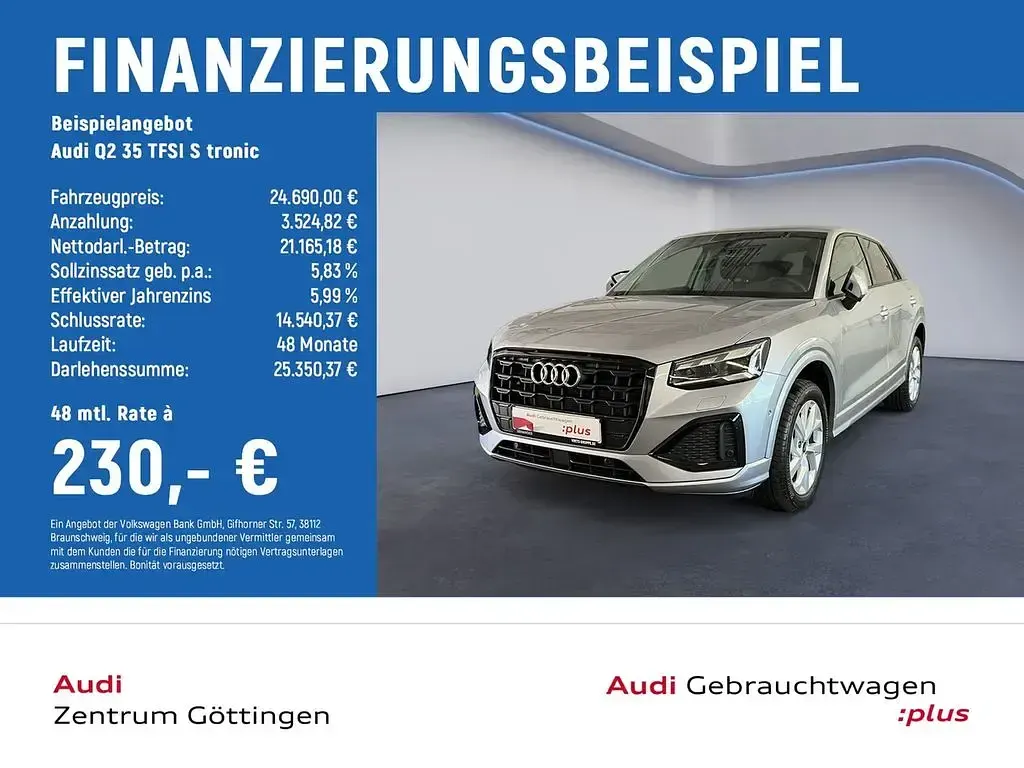 Gebraucht Audi Q2 Advanced Plus 150 PS (110 kW) 2023 Silber SUV