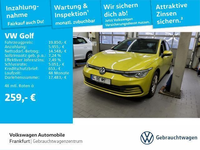 Gelb Gebraucht 2020 VW Golf VIII Life Limousine | 19.850 € (Fairer Preis) - Bild 1/1