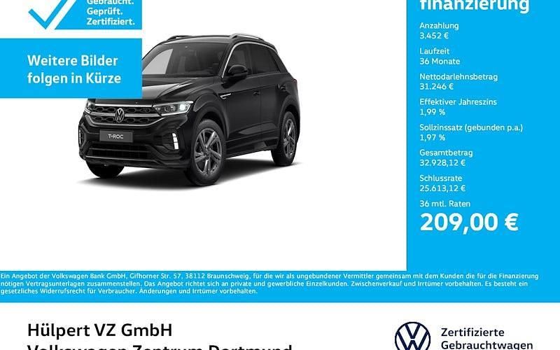 Deep black perleffekt Gebraucht 2025 VW T-Roc R-line SUV | 34.698 € (Superpreis) - Bild 1/4