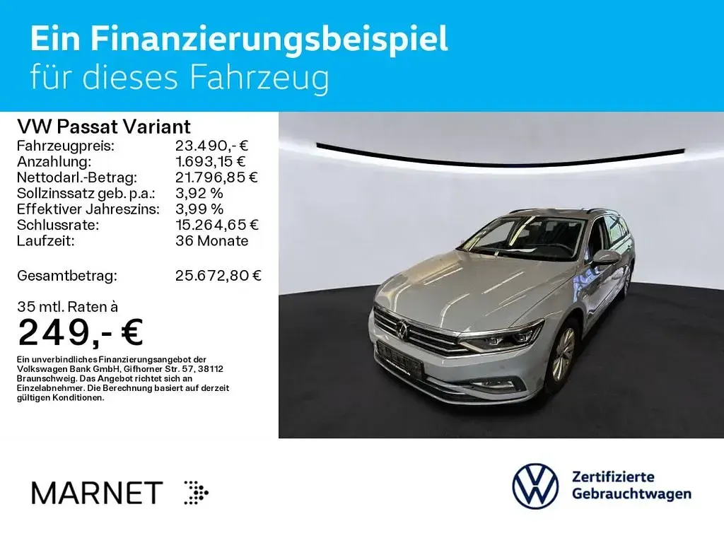 Usata VW Passat IQ Drive 150 CV (110 kW) 2022 Grigio Station wagon
