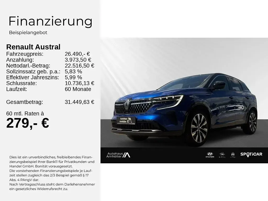 Gebraucht Renault Austral Techno 158 PS (116 kW) 2022 Blau SUV