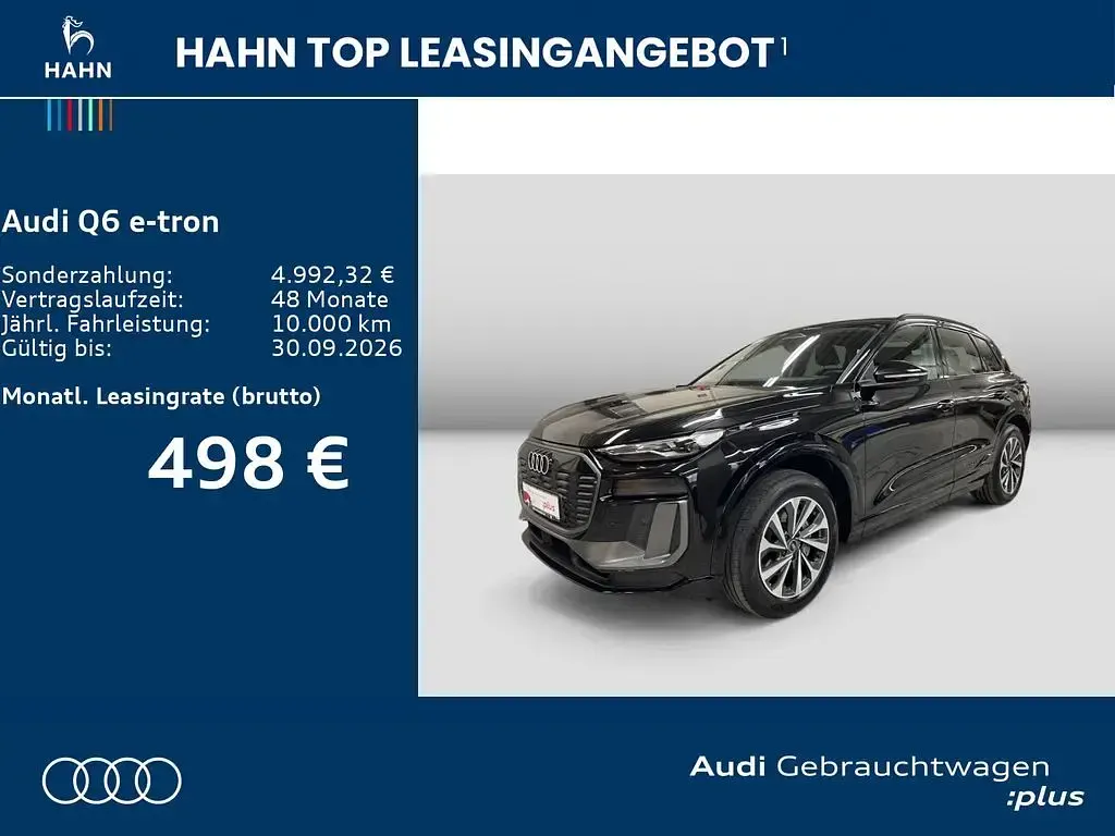 Gebraucht Audi Q6 e-tron S-Line 284 kW (387 PS) 2024 Schwarz (mythosschwarz metallic) SUV