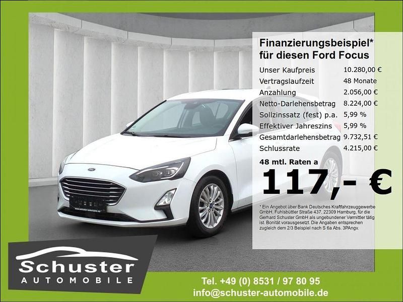 Weiss Gebraucht 2020 Ford Focus Titanium Limousine | 10.280 € (Guter Preis) - Bild 1/4