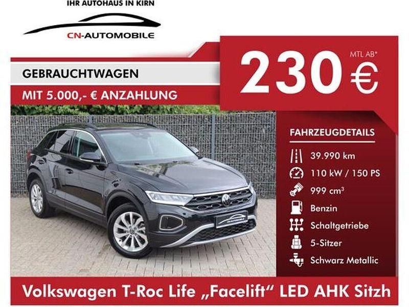 Schwarz Gebraucht 2023 VW T-Roc Life SUV | 21.950 € (Fairer Preis) - Bild 1/4