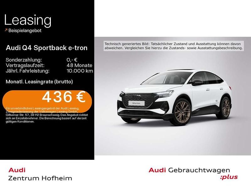 Gletscherweiß metallic Gebraucht 2025 Audi Q4 e-tron S-Line SUV | 50.990 € - Bild 1/4