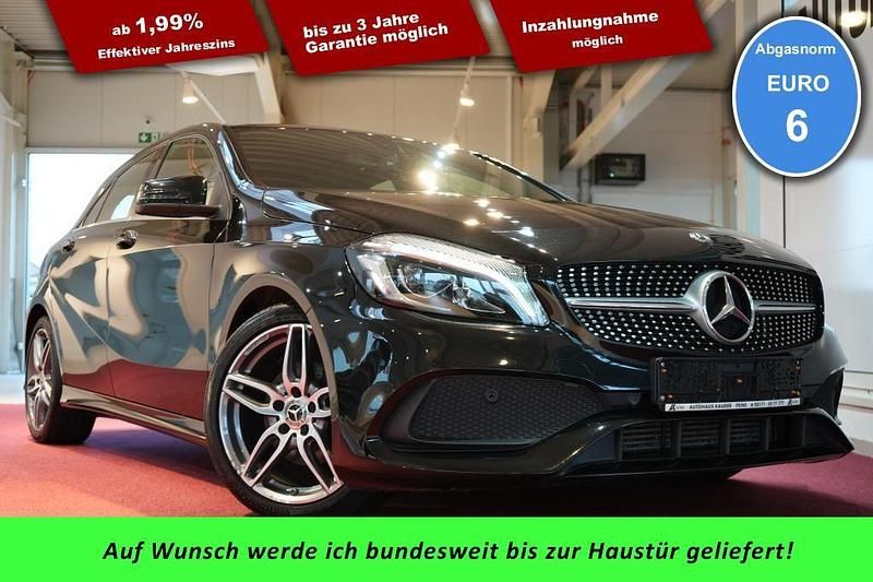 Schwarz Gebraucht 2017 Mercedes A200 AMG line Limousine | 16.999 € (Etwas zu teuer) - Bild 1/4