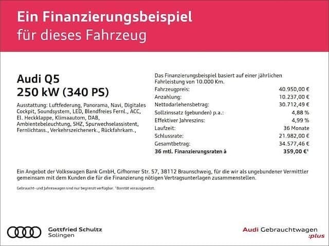 Gebraucht 2021 Audi Q5 S-Line SUV | 40.950 € (Fairer Preis) - Bild 1/1