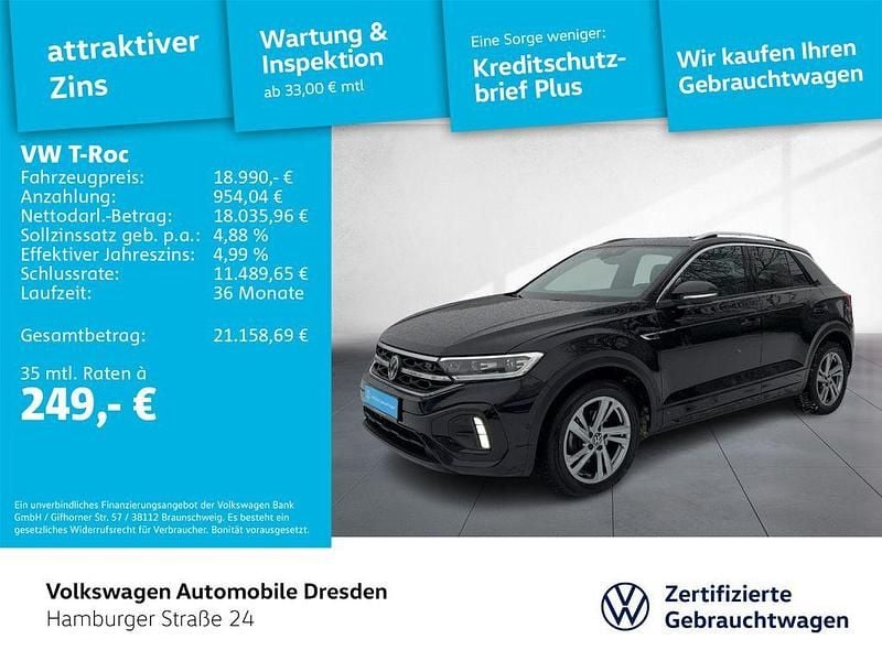 Deep black perleffekt Gebraucht 2022 VW T-Roc R-line SUV | 18.990 € (Guter Preis) - Bild 1/4