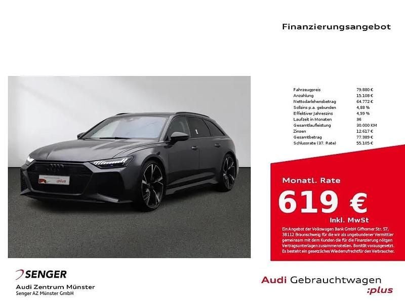 Daytonagrau perleffekt Gebraucht 2022 Audi RS6 Ambiente Kombi | 79.880 € (Guter Preis) - Bild 1/1