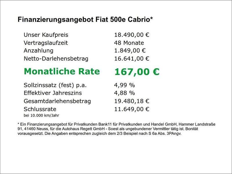Gebraucht Fiat 500e Red 69 kW (95 PS) 2023 Red vr111/a) (rot Cabrio