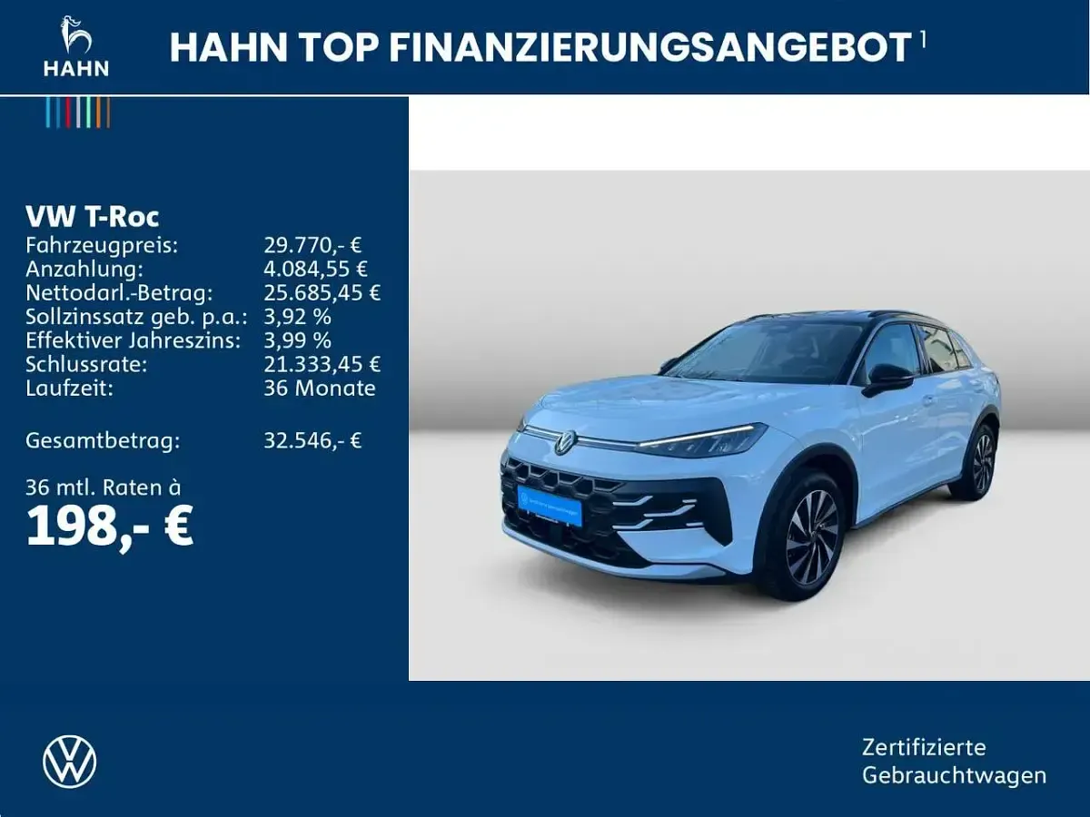 Neu VW T-Roc Life 150 PS (110 kW) 2025 Weiß SUV