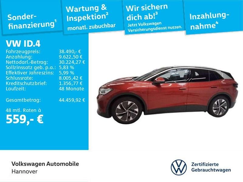 Kings red metallic/schwarz Gebraucht 2025 VW ID.4 Pro SUV | 38.490 € (Superpreis) - Bild 1/3