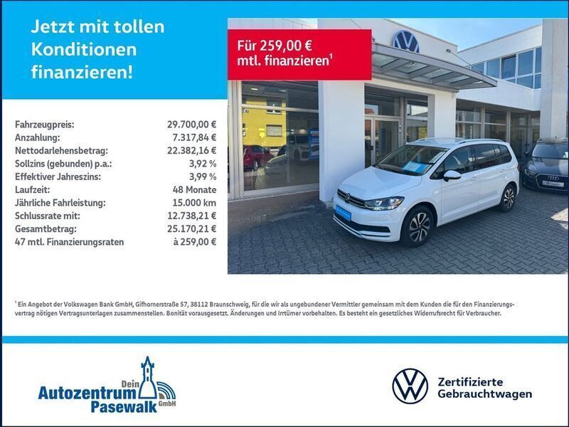 Gebraucht VW Touran Active 150 PS (110 kW) 2021 Weiß Van / Kleinbus