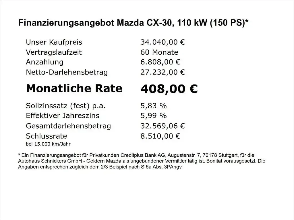 Gebraucht Mazda CX-30 Exclusive-Line 150 PS (110 kW) 2024 Weiß SUV