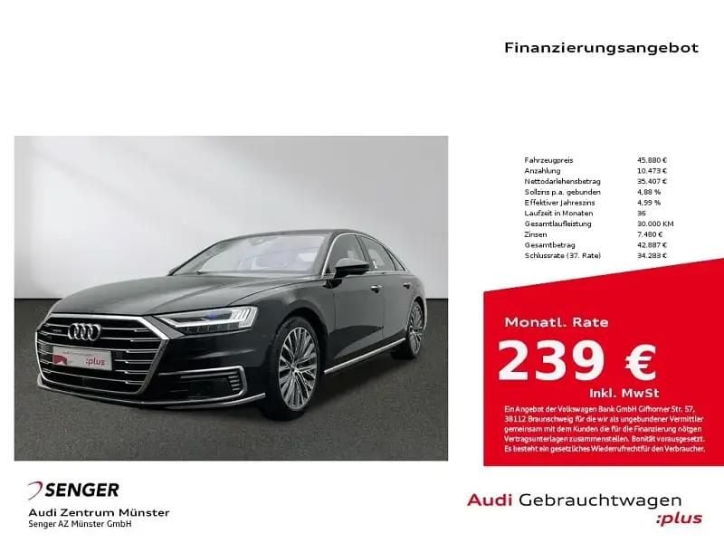 Schwarz Gebraucht 2021 Audi A8 Limousine | 45.880 € (Superpreis) - Bild 1/1