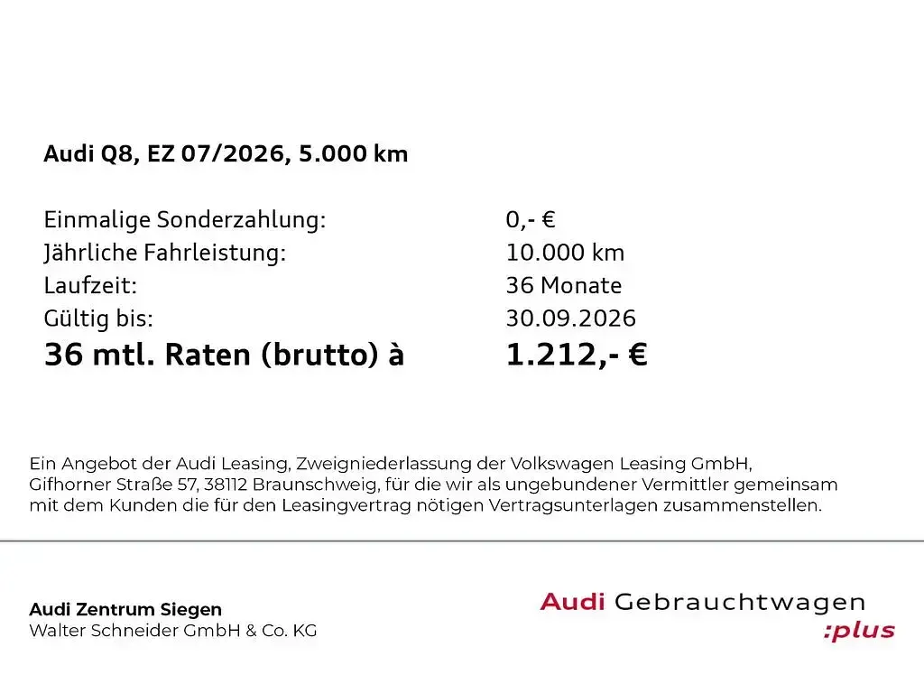 Gebraucht Audi Q8 Sport 489 PS (359 kW) 2026 Mythosschwarz metallic SUV