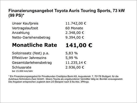 Gebraucht Toyota Auris Basis 99 PS (72 kW) 2016 Mysticschwarz mica