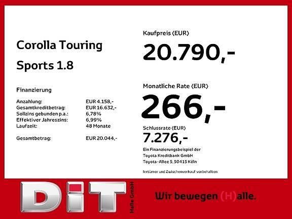 Gebraucht Toyota Corolla Team 122 PS (89 kW) 2022 Nagoyablau metallic Kombi