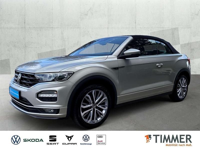 Schwarz Gebraucht 2021 VW T-Roc Cabriolet R-line Cabrio | 21.850 € (Fairer Preis) - Bild 1/4