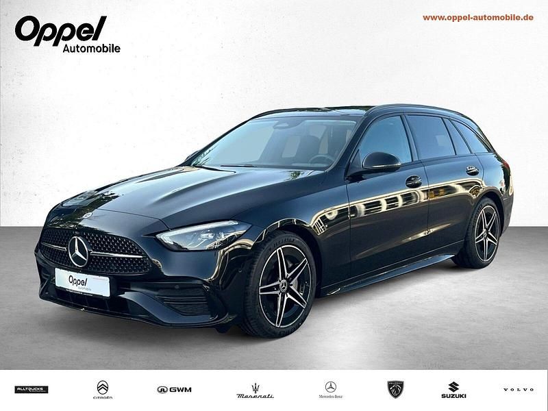 Obsidianschwarz metalliclack Gebraucht 2024 Mercedes C200 AMG line | 45.499 € (Teuer) - Bild 1/3
