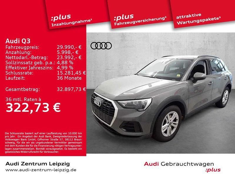 Chronosgrau metallic Gebraucht 2022 Audi Q3 Ambiente SUV | 29.990 € (Guter Preis) - Bild 1/3
