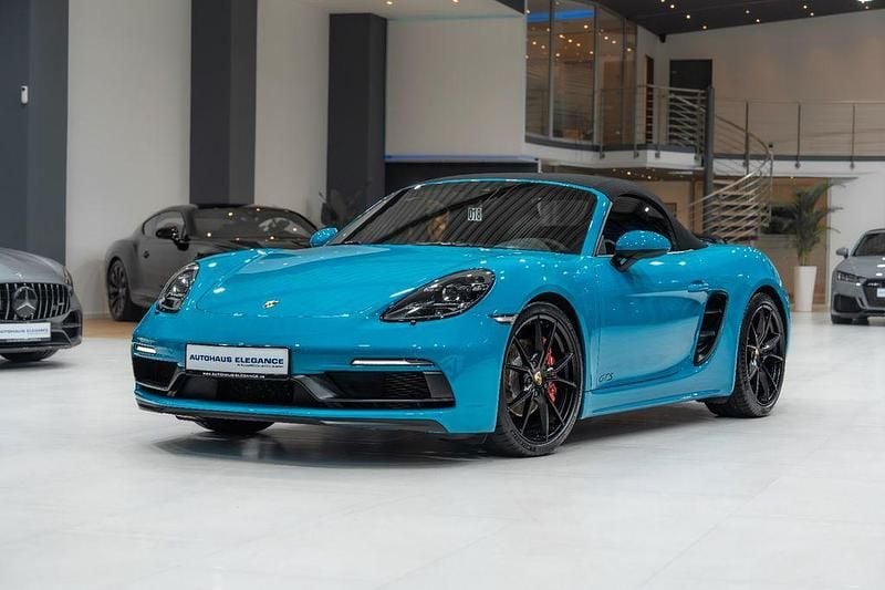 Blau Gebraucht 2018 Porsche 718 Boxster GTS Chrono Cabrio | 64.980 € (Superpreis) - Bild 1/4