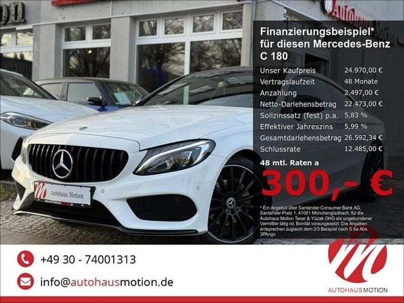 Gebraucht Mercedes C180 AMG 156 PS (114 kW) 2018 Polarweiss  unilack Coupé